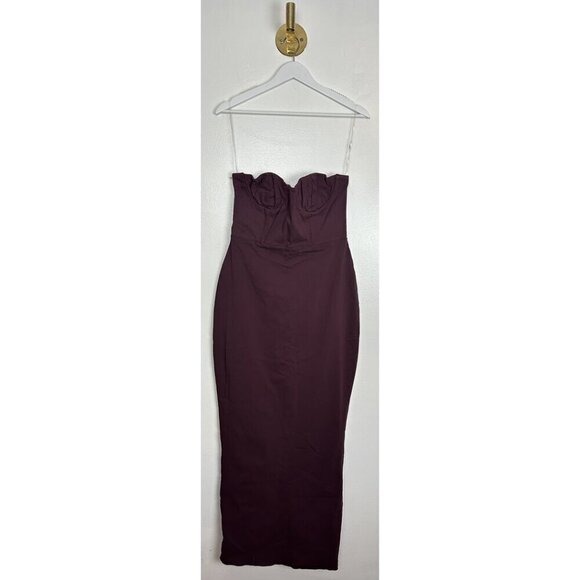 HOUSE OF CB Lucia Strapless Corset Maxi Dress in Grape Size Large - Picture 4 of 10